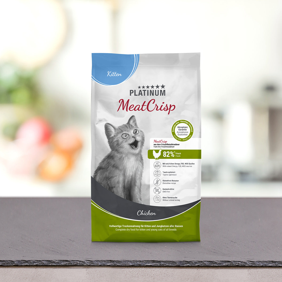 Vrečka PLATINUM MeatCrisp Kitten Chicken 1,5 kg, suha hrana za mačke