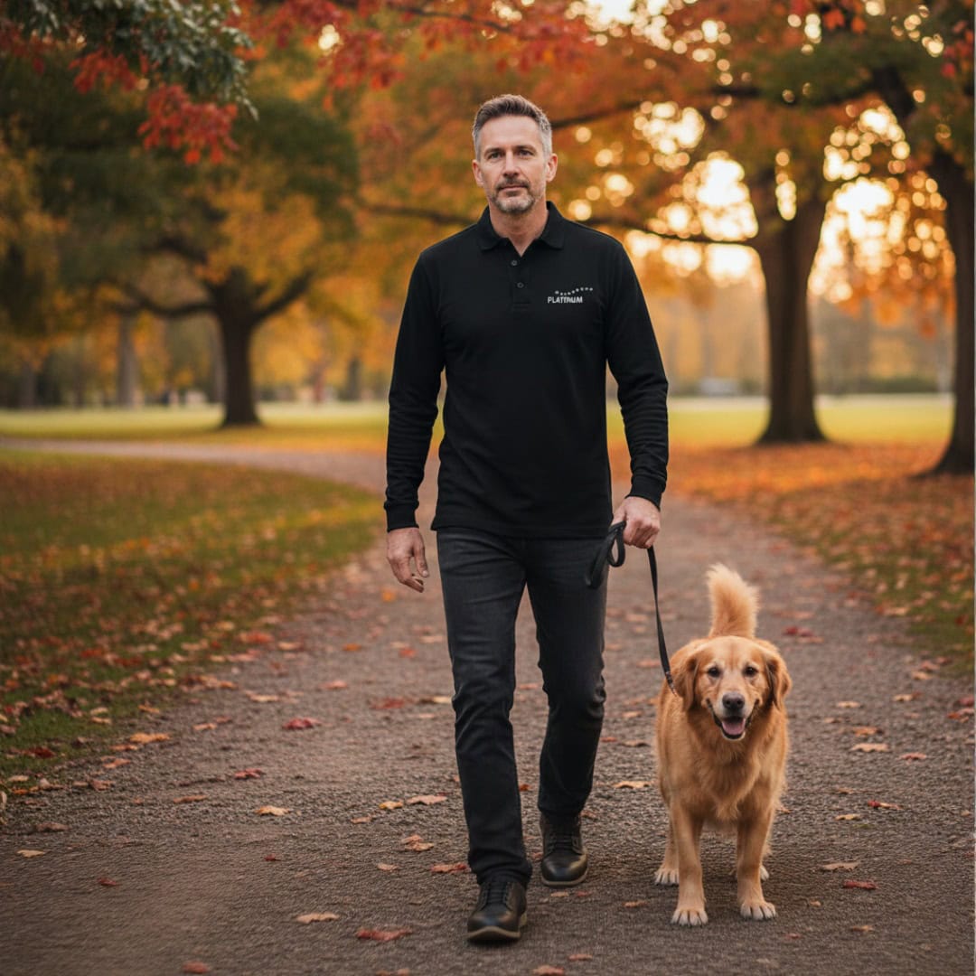 Ekskluzivna moška polo majica z dolgimi rokavi PLATINUM - tvoja nagrada za zvestobo!