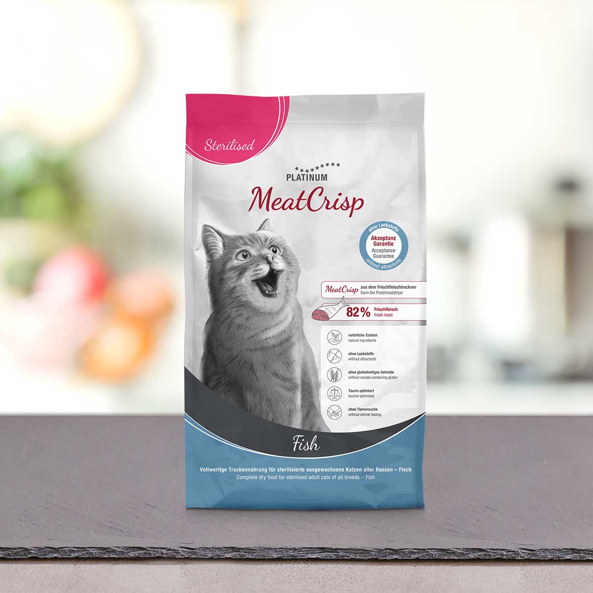 MeatCrisp Sterilised Fish, suha hrana za mačke