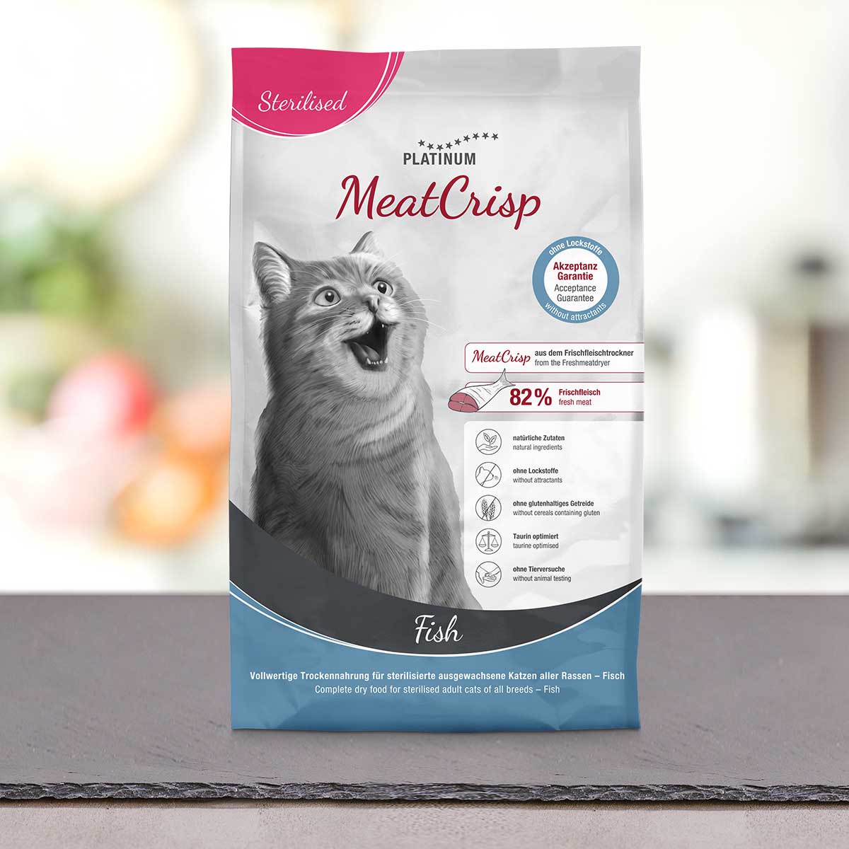 MeatCrisp Sterilised Fish, suha hrana za mačke